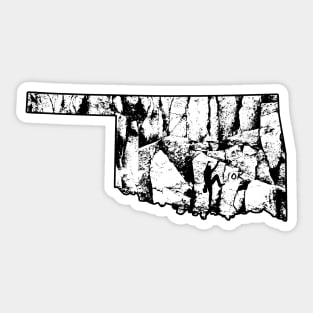 Rock Climbing Oklahoma Rock Climber State Map Climb Art Sticker